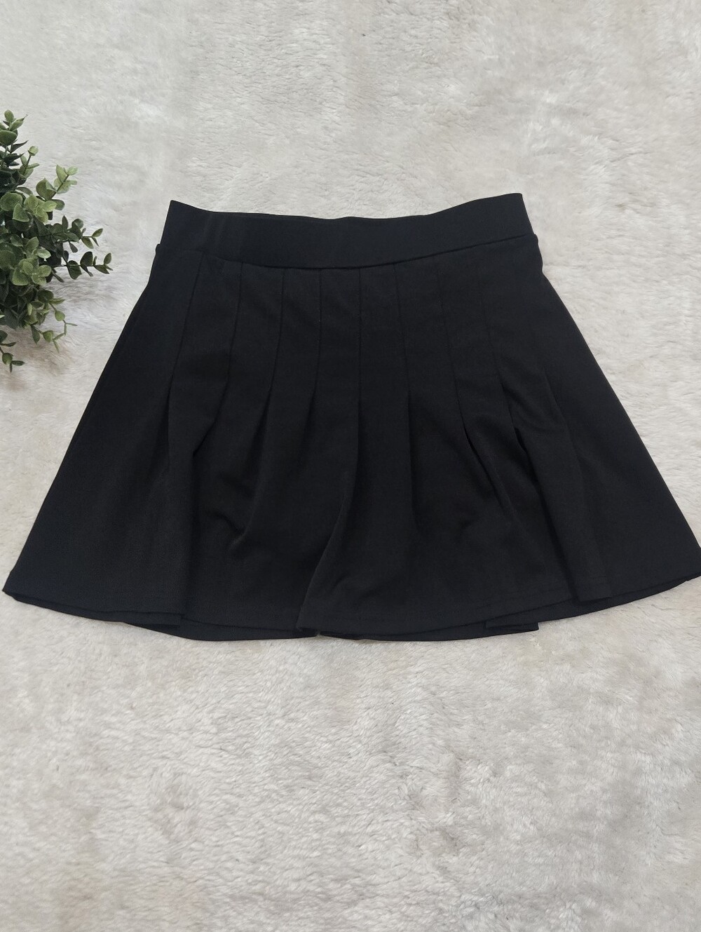 Indero Active Black Pleated Activewear Athleisure Sporty Golf Tennis Skorts, L
